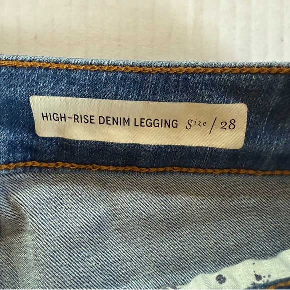 Pilcro and the Letterpress Women's High Rise Denim Leggings Jeans in Blue - Picture 8 of 12